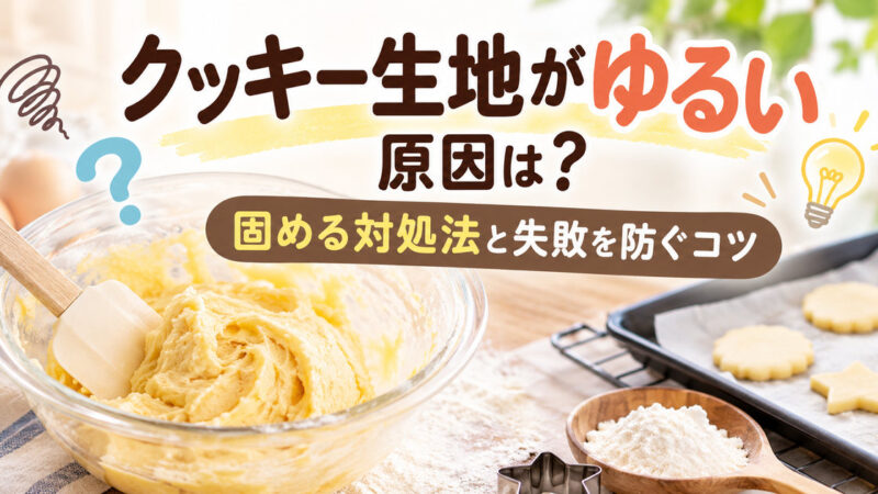 クッキー生地がゆるい原因は？固める対処法と失敗を防ぐコツ 