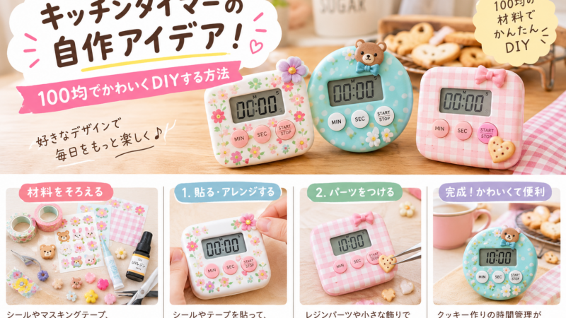 キッチンタイマーの自作アイデア！100均でかわいくDIYする方法