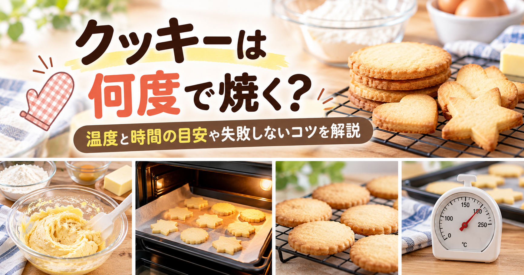 クッキーは何度で焼く？温度と時間の目安や失敗しないコツを解説